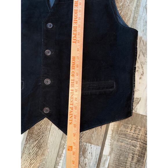 Vintage Europe Craft Mens Western Suede Leather Button Front BIker Vest Large - Picture 7 of 7